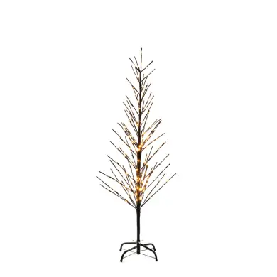 Ljusdekoration Ute Svart tr&auml;d 150 cm LED Steady/firefly