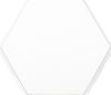 Hexagon White Matt 15x17
