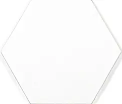 Hexagon White Gloss 15x17