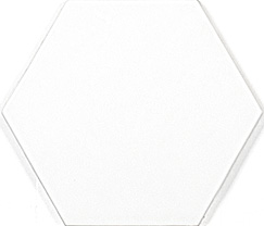 Hexagon White Gloss 15x17