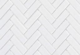 Mosaik Harringbone Vit Matt 2,2x7,2