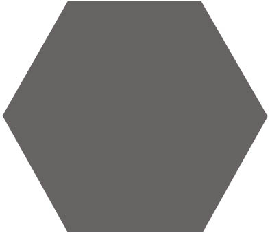 Solid Hexagon Dark Grey 9,7x9,7