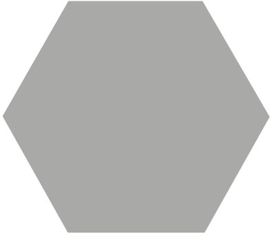 Solid Hexagon Grey 9,7x9,7